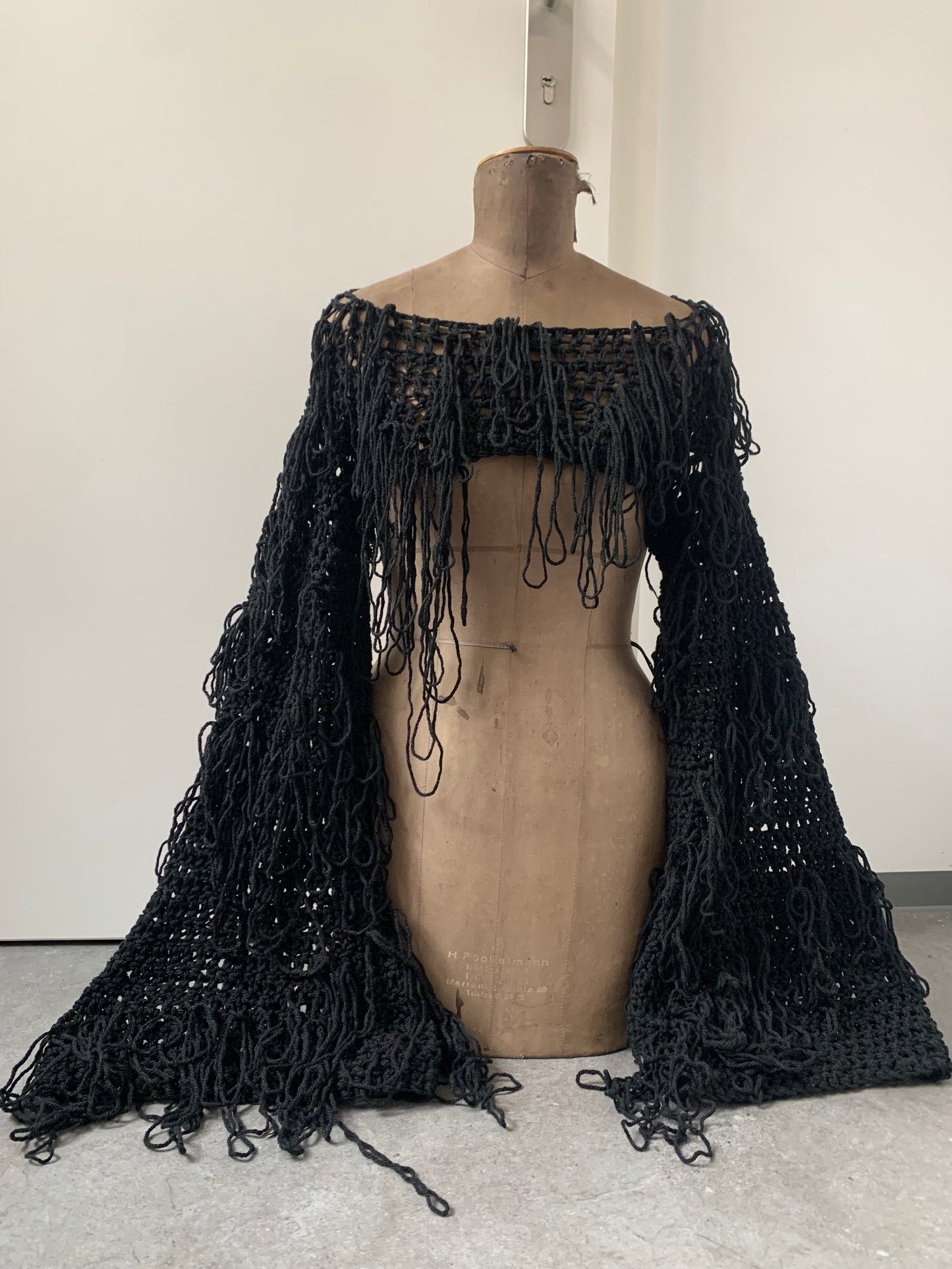 Black spiderweb sweater