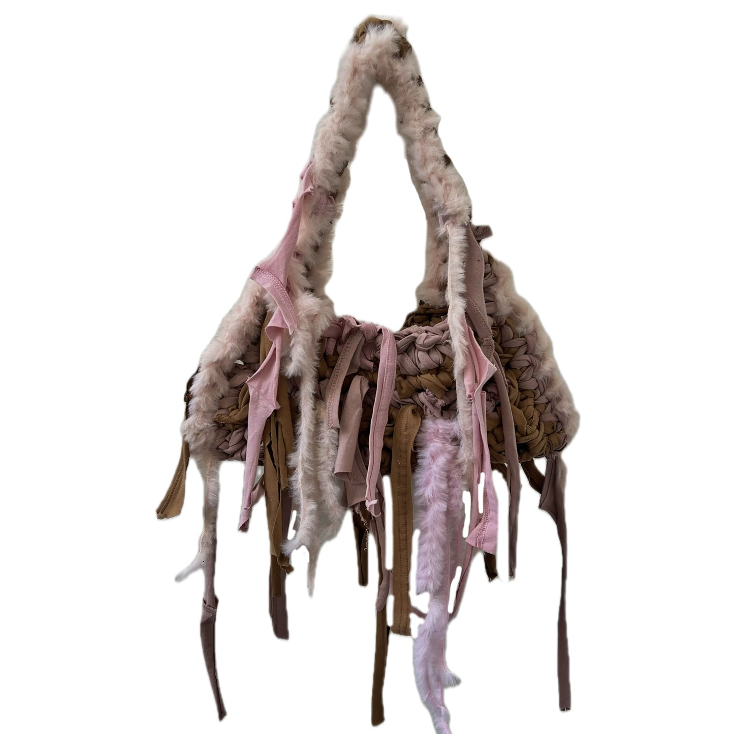 Rose brown fluffy bag