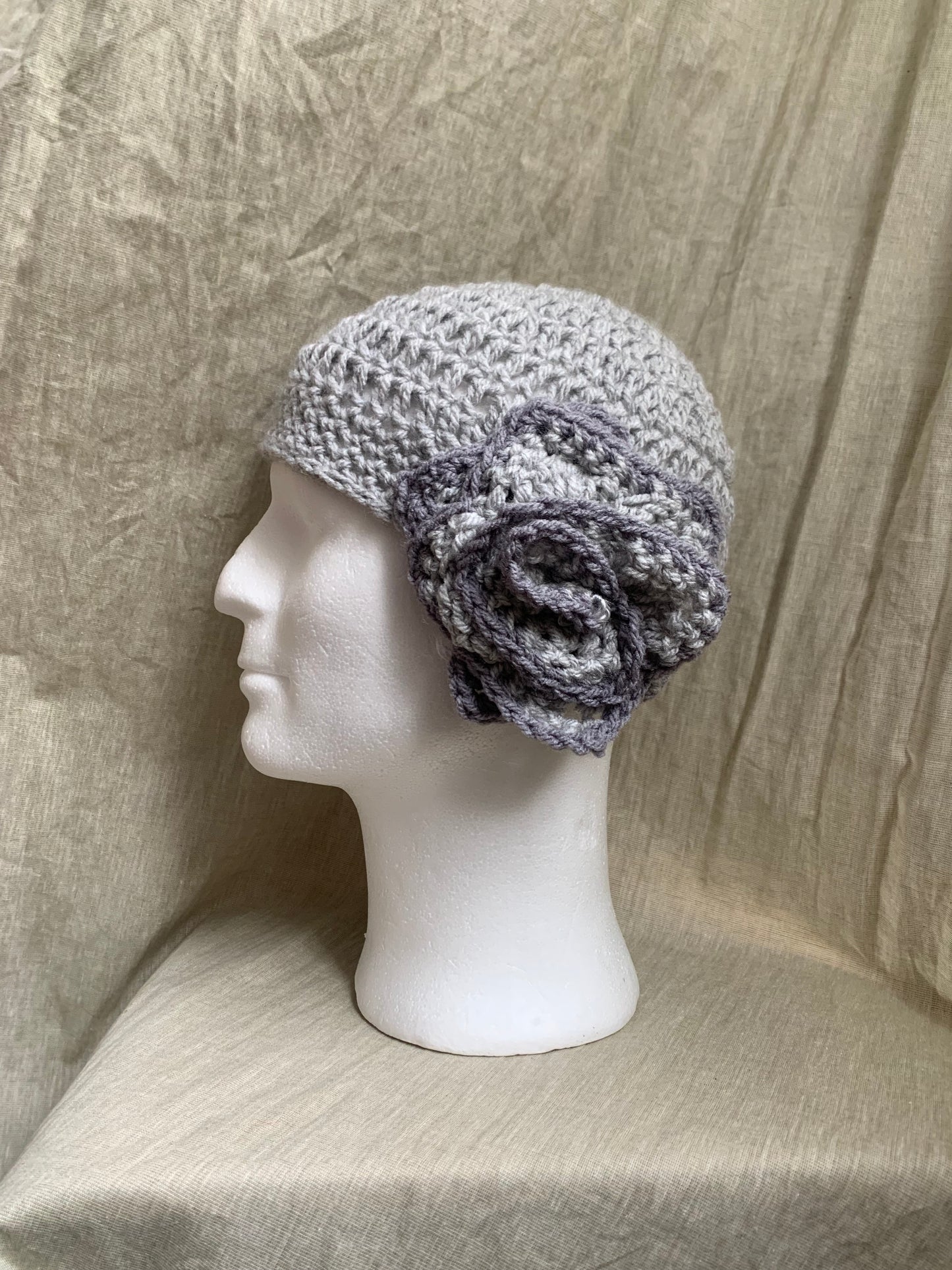 Light Gray flower hat