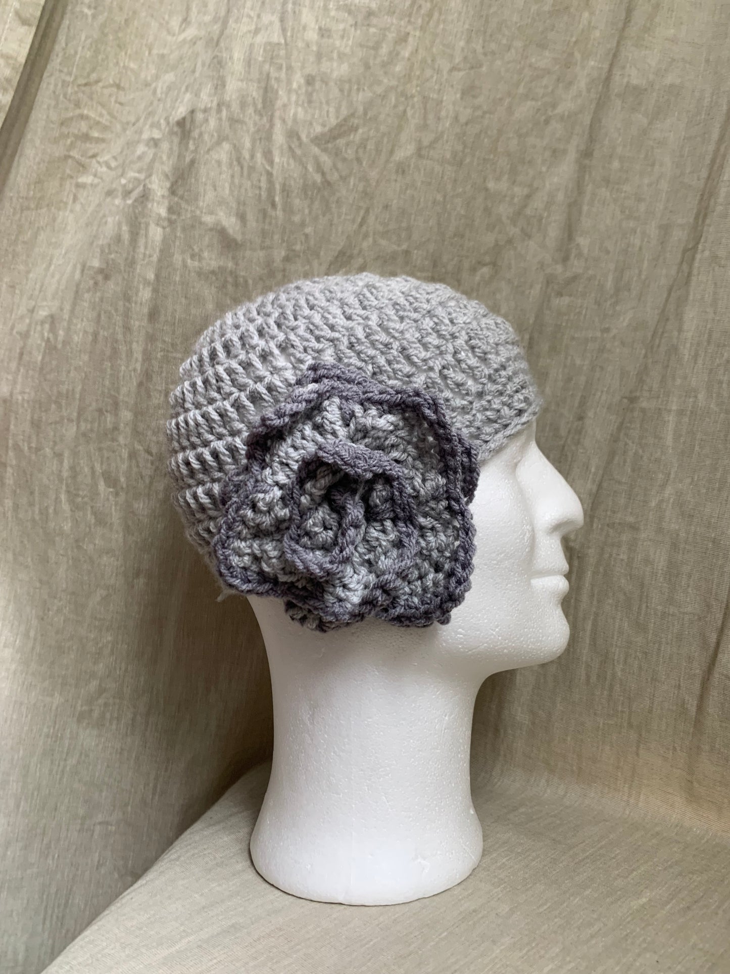 Light Gray flower hat