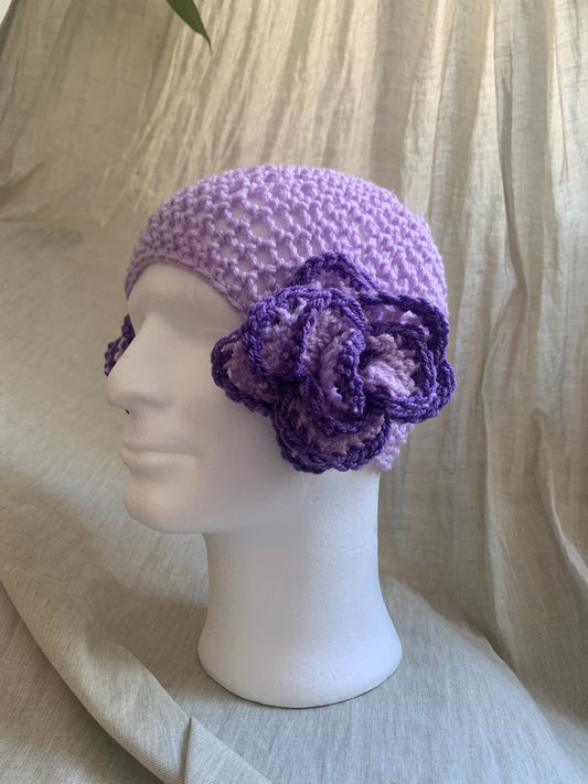 Flower violet hat