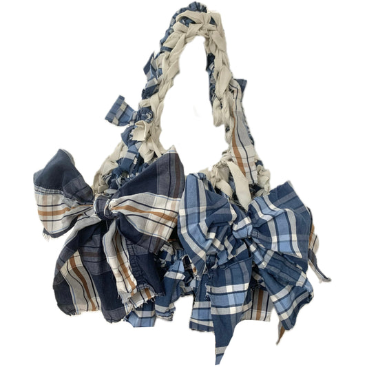 Checkered bow bag